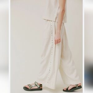 NYMANE AVA PANT Natural 23 100% Linen Size M/L